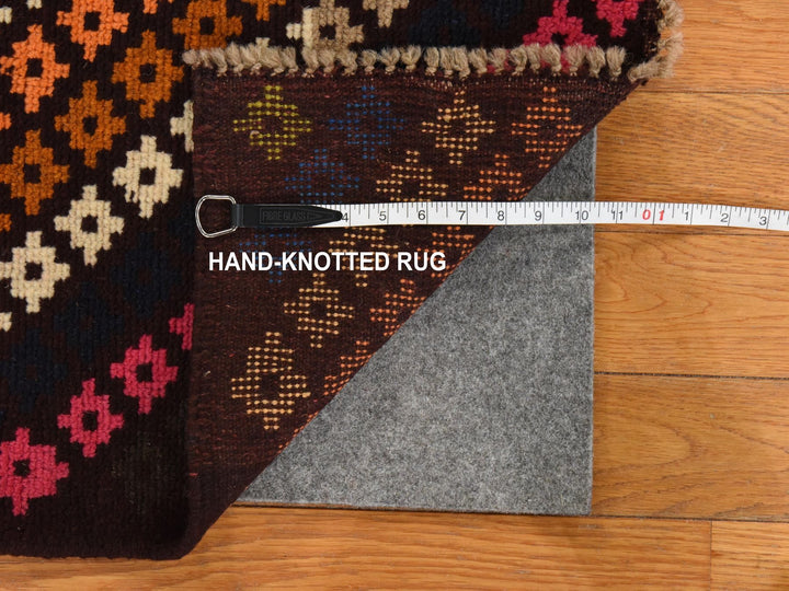 3'5" x 4'10" New Hand Knotted Brown Wool Rectangle Oriental Rug - MOA10278822