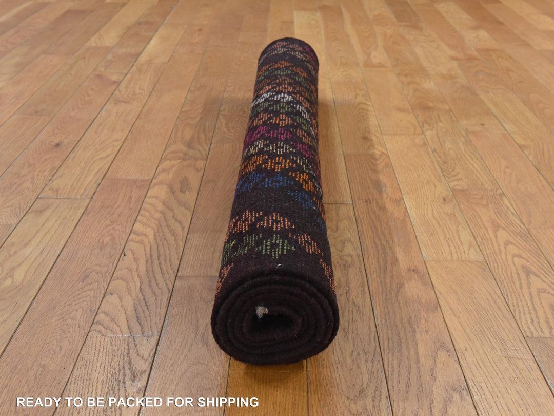 3'5" x 4'10" New Hand Knotted Brown Wool Rectangle Oriental Rug - MOA10278822
