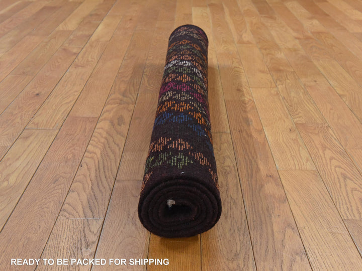 3'5" x 4'10" New Hand Knotted Brown Wool Rectangle Oriental Rug - MOA10278822