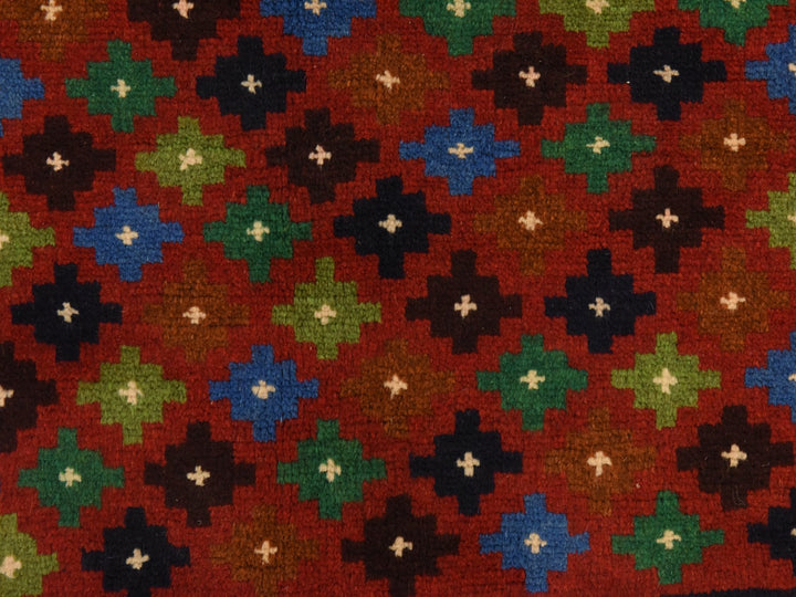 3'3" x 4'9" New Hand Knotted Red Wool Rectangle Oriental Rug - MOA10278823