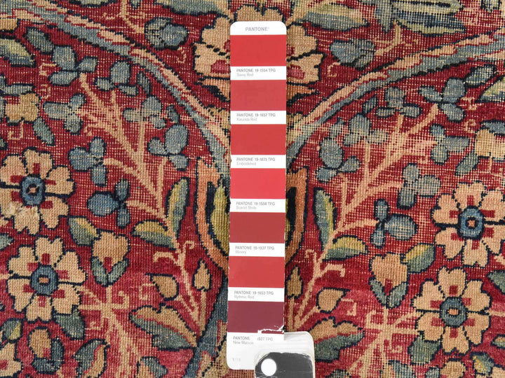 14'0" x 17'5" Vintage Hand Knotted Beige Wool Rectangle Oriental Rug - MOA10278827