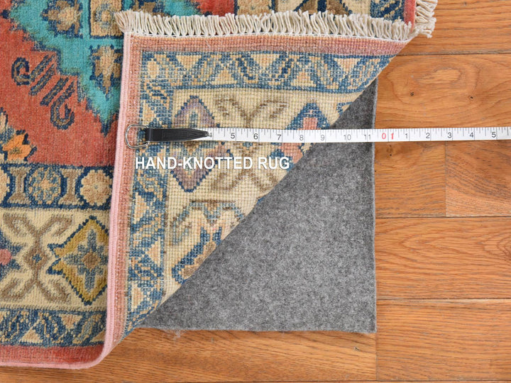 3'9" x 5'7" New Hand Knotted Orange Wool Rectangle Oriental Rug - MOA10278829