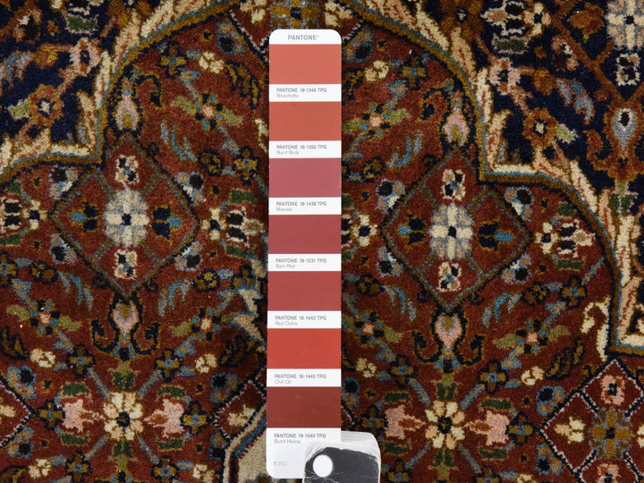 6'10" x 10'5" New Hand Knotted Blue Wool Rectangle Oriental Rug - MOA10278830