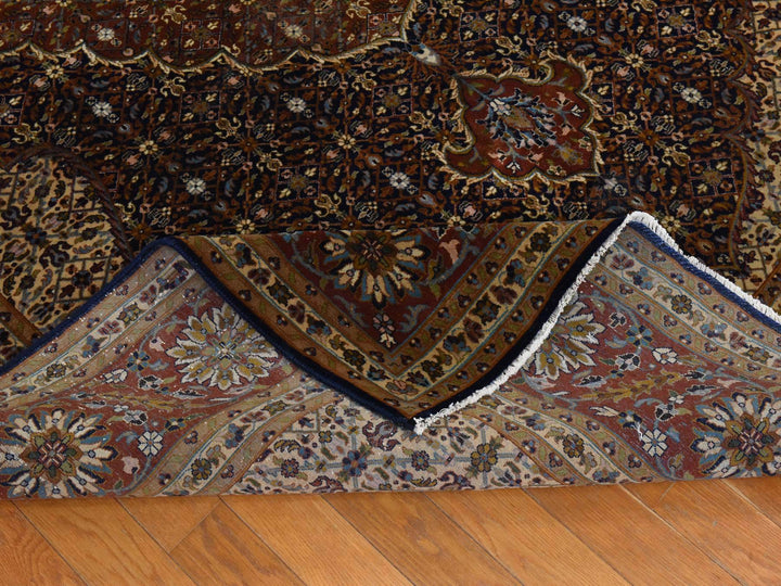6'10" x 10'5" New Hand Knotted Blue Wool Rectangle Oriental Rug - MOA10278830
