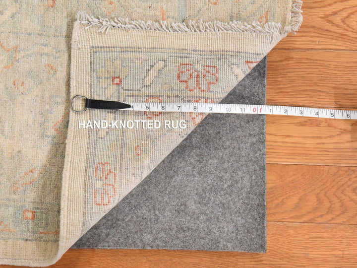 8'0" x 9'9" New Hand Knotted Ivory Wool Rectangle Oriental Rug - MOA10278833