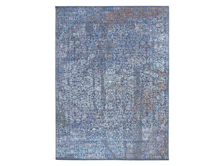 9'0" x 12'0" New Hand Knotted Blue Wool & Silk Rectangle Oriental Rug - MOA10278838