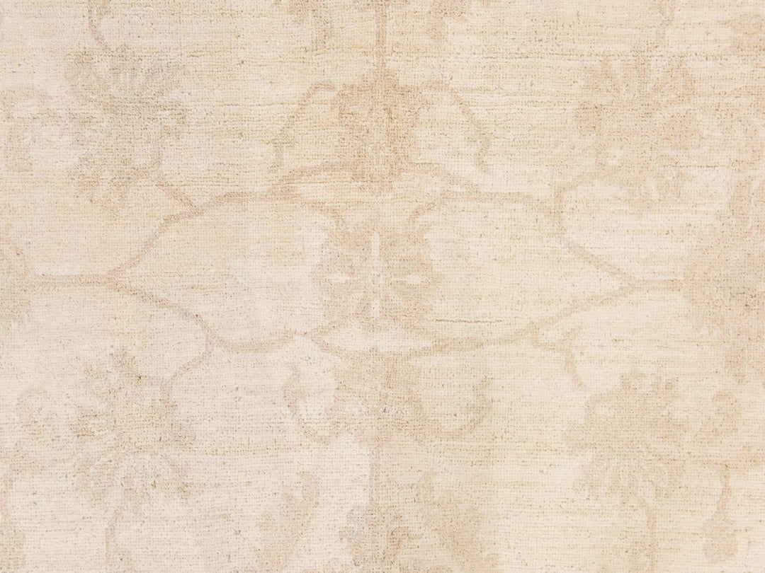 8'0" x 9'6" New Hand Knotted Ivory Wool Rectangle Oriental Rug - MOA10278842