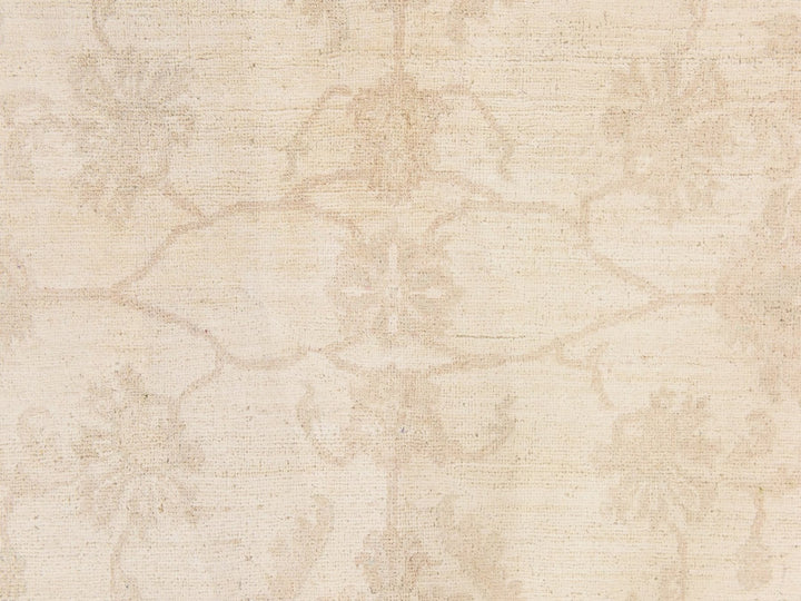 8'0" x 9'6" New Hand Knotted Ivory Wool Rectangle Oriental Rug - MOA10278842