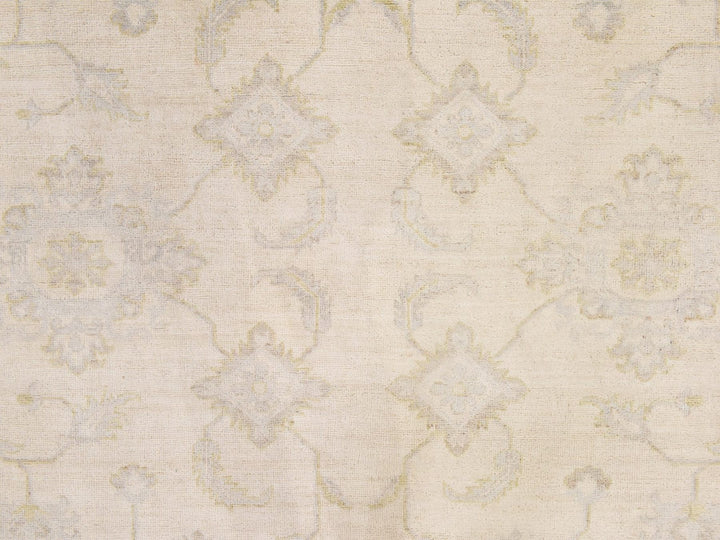 8'5" x 9'7" New Hand Knotted Ivory Wool Rectangle Oriental Rug - MOA10278843