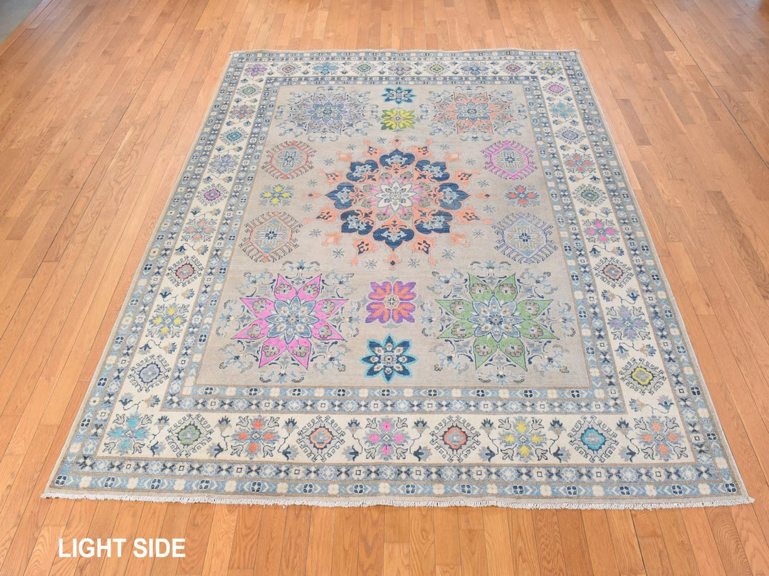 8'0" x 9'9" New Hand Knotted Brown Wool Rectangle Oriental Rug - MOA10278844