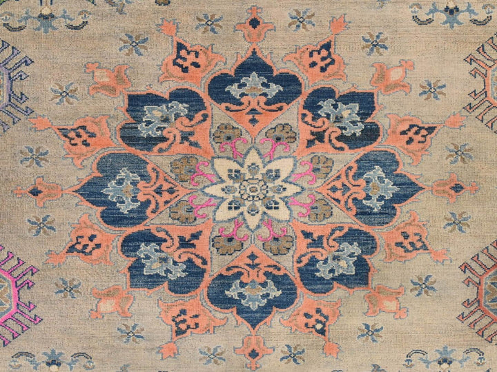 8'0" x 9'9" New Hand Knotted Brown Wool Rectangle Oriental Rug - MOA10278844