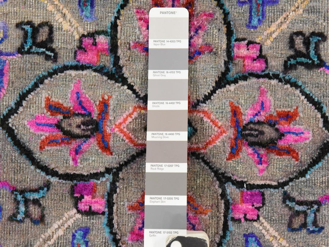 9'9" x 13'8" New Hand Knotted Blue Wool & Silk Rectangle Oriental Rug - MOA10278845