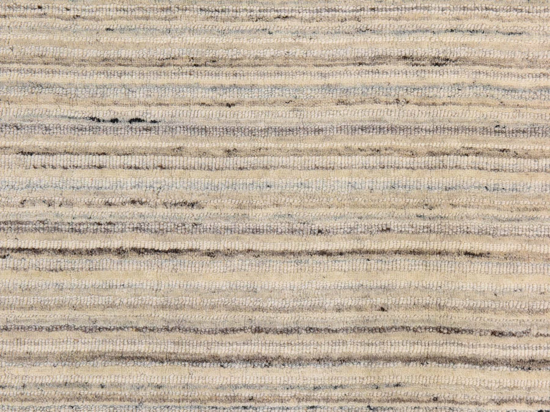8'0" x 8'0" New Hand Loomed Ivory Wool Round Oriental Rug - MOA10278848