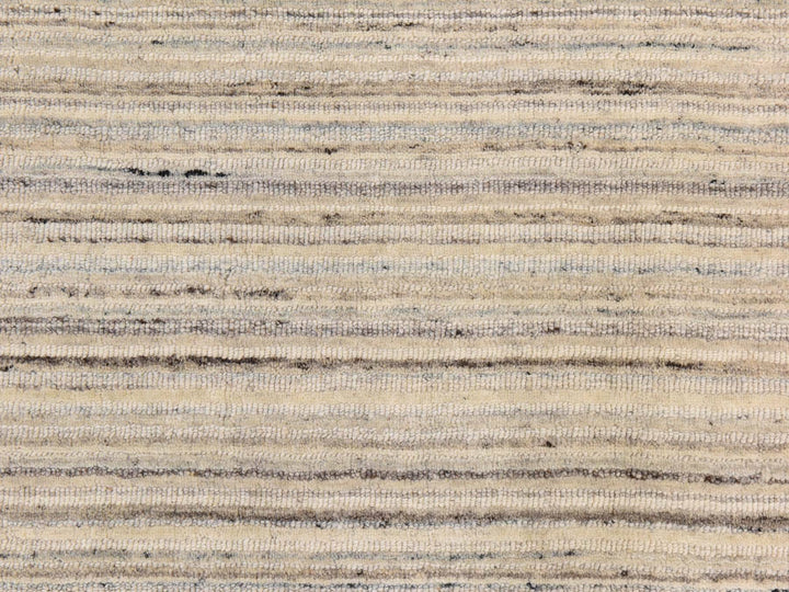 8'0" x 8'0" New Hand Loomed Ivory Wool Round Oriental Rug - MOA10278848
