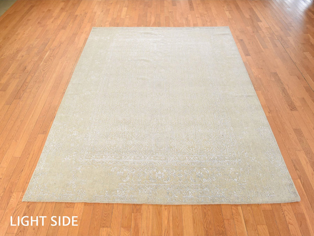 8'0" x 10'0" New Hand Loomed Brown Wool Rectangle Oriental Rug - MOA10278851