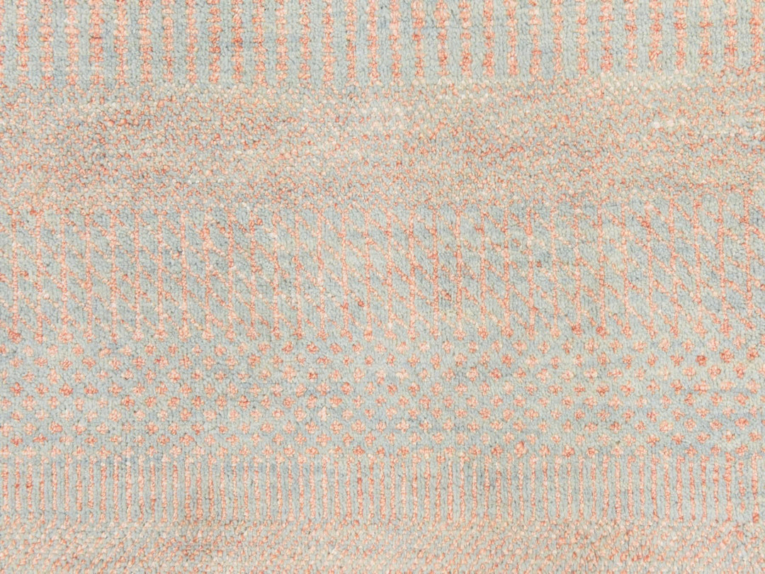 8'0" x 8'0" New Hand Knotted Pink Wool & Silk Round Oriental Rug - MOA10278860