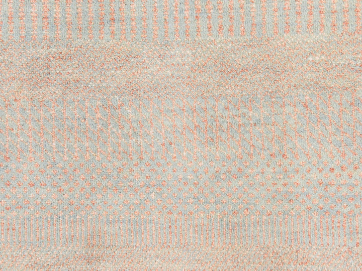 8'0" x 8'0" New Hand Knotted Pink Wool & Silk Round Oriental Rug - MOA10278860