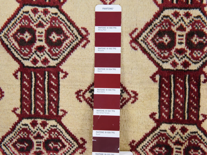 4'6" x 7'0" New Hand Knotted Ivory Wool Rectangle Oriental Rug - MOA10278866