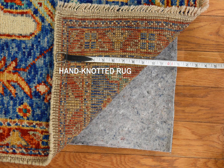5'0" x 6'7" New Hand Knotted Ivory Wool Rectangle Oriental Rug - MOA10278867