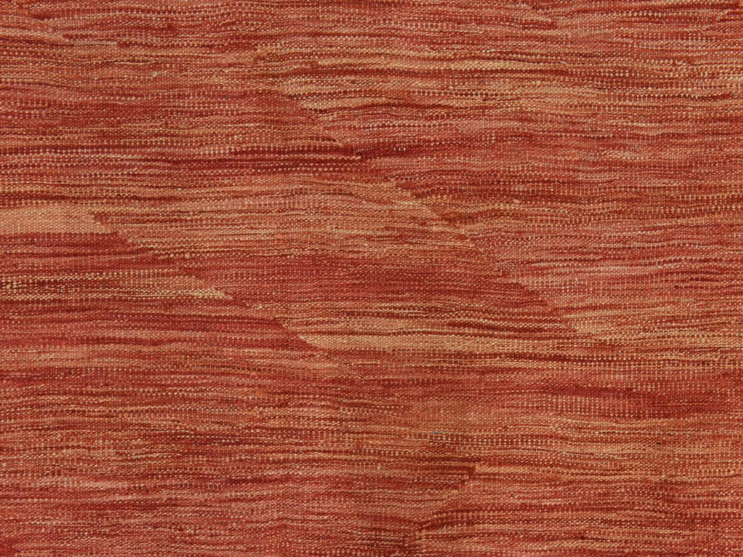 5'1" x 6'7" New Hand Woven Orange Wool Rectangle Oriental Rug - MOA10278868