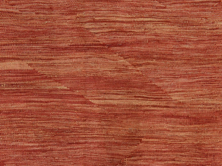 5'1" x 6'7" New Hand Woven Orange Wool Rectangle Oriental Rug - MOA10278868