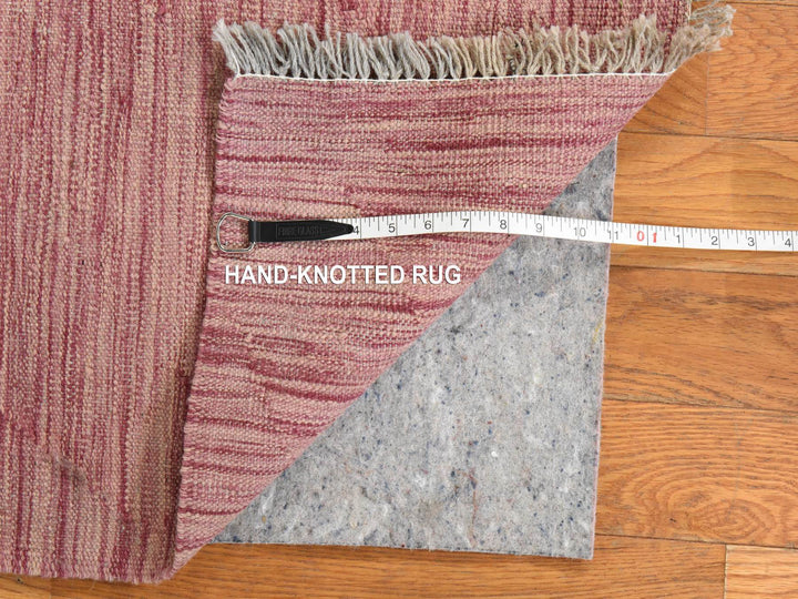 2'8" x 16'0" New Hand Woven Pink Wool Runner Oriental Rug - MOA10278869
