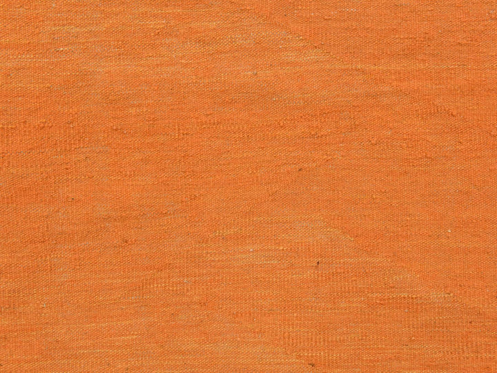 6'4" x 9'9" New Hand Woven Orange Wool Rectangle Oriental Rug - MOA10278870