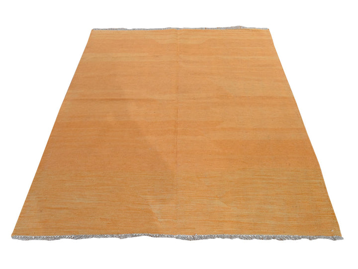 5'0" x 6'6" New Hand Woven Yellow Wool Rectangle Oriental Rug - MOA10278875
