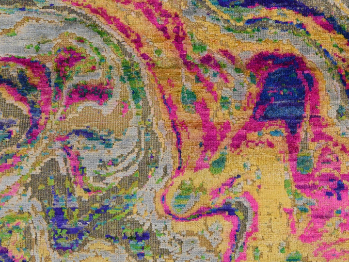 3'0" x 5'0" New Hand Knotted Multicolored Wool & Silk Rectangle Oriental Rug - MOA10278876