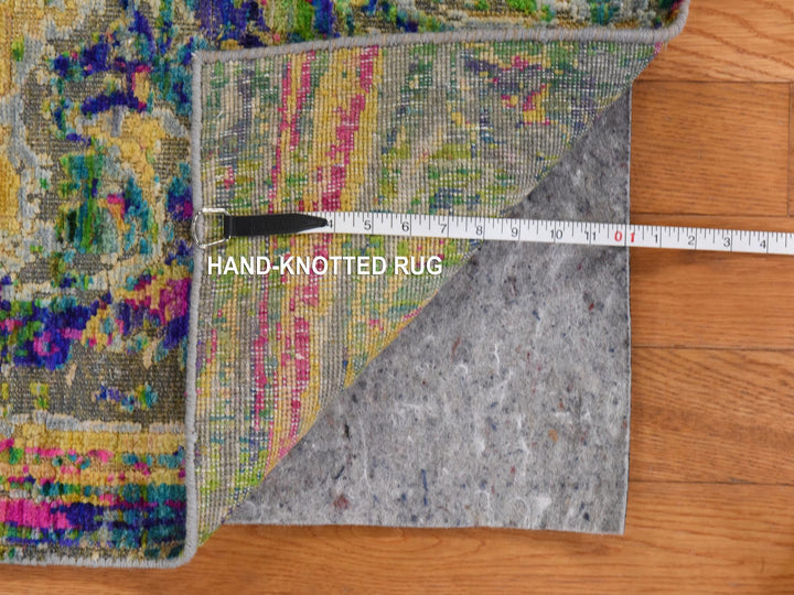 3'0" x 5'0" New Hand Knotted Multicolored Wool & Silk Rectangle Oriental Rug - MOA10278876