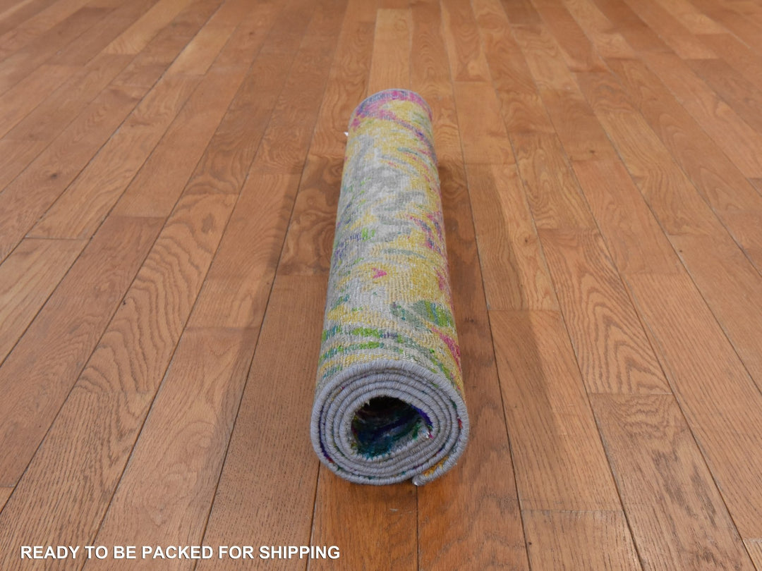 3'0" x 5'0" New Hand Knotted Multicolored Wool & Silk Rectangle Oriental Rug - MOA10278876