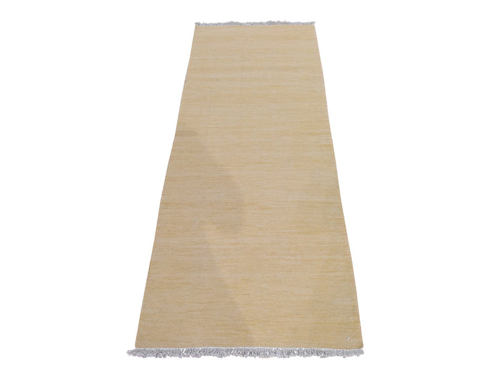2'2" x 6'2" New Hand Woven Brown Wool Runner Oriental Rug - MOA10278879