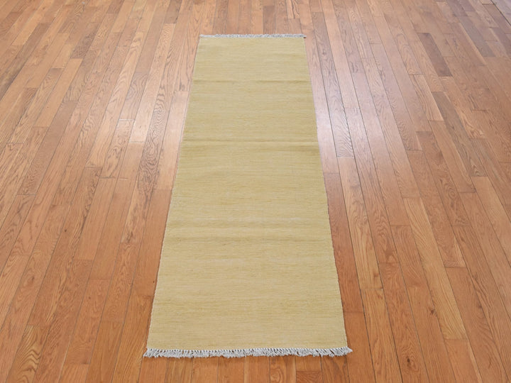2'2" x 6'2" New Hand Woven Brown Wool Runner Oriental Rug - MOA10278879