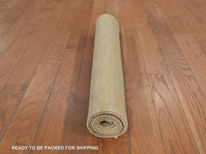 2'6" x 6'3" New Hand Woven Brown Wool Runner Oriental Rug - MOA10278880