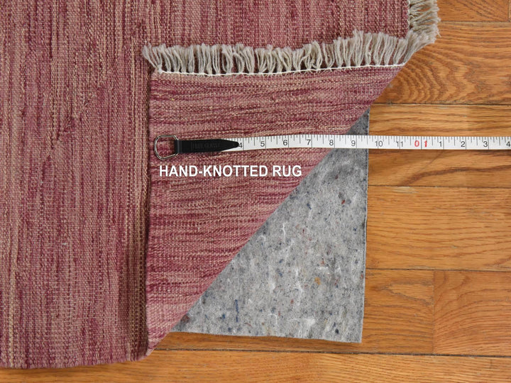 2'8" x 10'0" New Hand Woven Pink Wool Runner Oriental Rug - MOA10278882