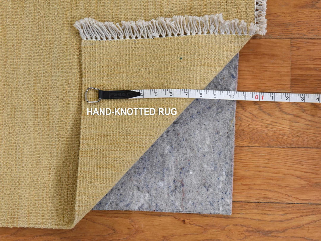 2'5" x 6'3" New Hand Woven Brown Wool Runner Oriental Rug - MOA10278883