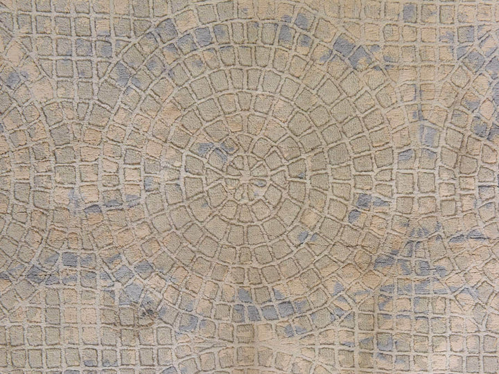 3'0" x 5'0" New Hand Knotted Beige Wool & Silk Rectangle Oriental Rug - MOA10278886