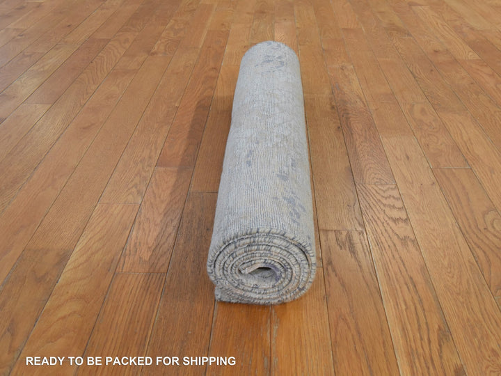 3'0" x 5'0" New Hand Knotted Beige Wool & Silk Rectangle Oriental Rug - MOA10278886