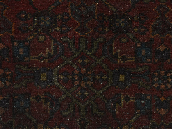 3'6" x 9'1" Vintage Hand Knotted Overdyed Wool Runner Oriental Rug - MOA10278890