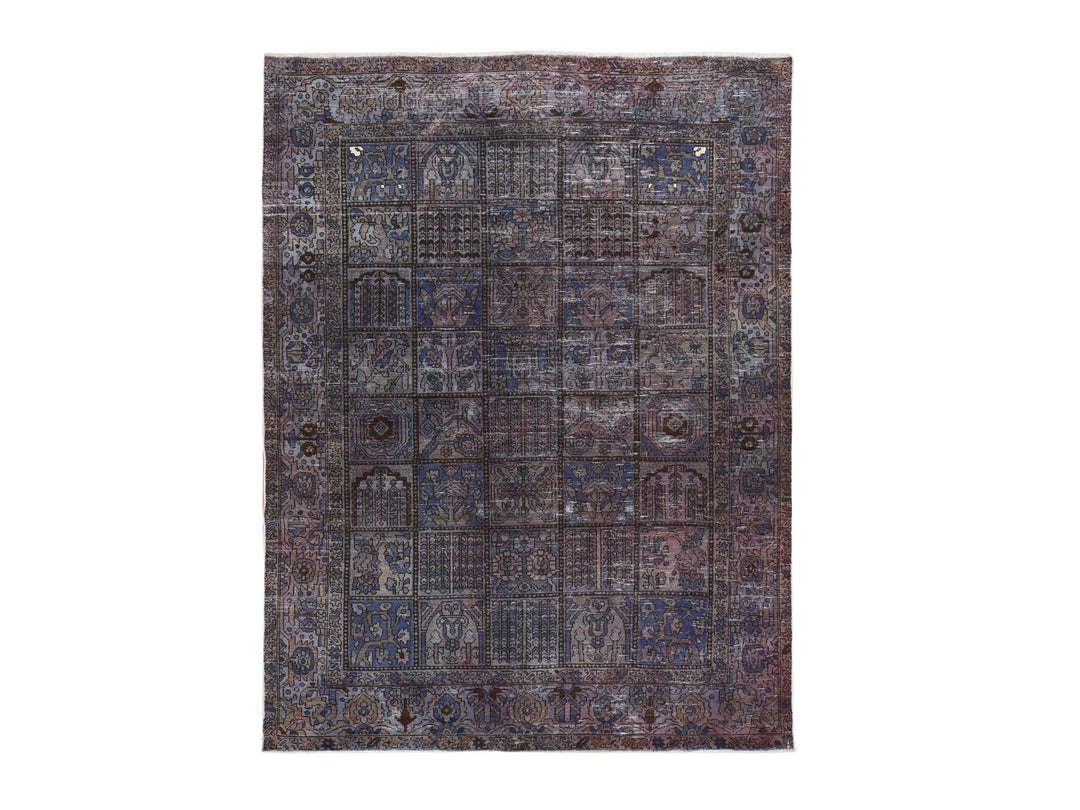 6'9" x 9'3" Vintage Hand Knotted Red Wool Rectangle Oriental Rug - MOA10278895