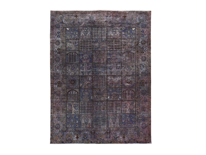 6'9" x 9'3" Vintage Hand Knotted Red Wool Rectangle Oriental Rug - MOA10278895