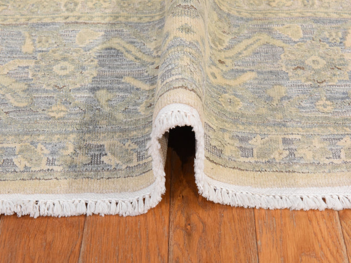 6'0" x 9'5" New Hand Knotted Ivory Wool & Silk Rectangle Oriental Rug - MOA10278897