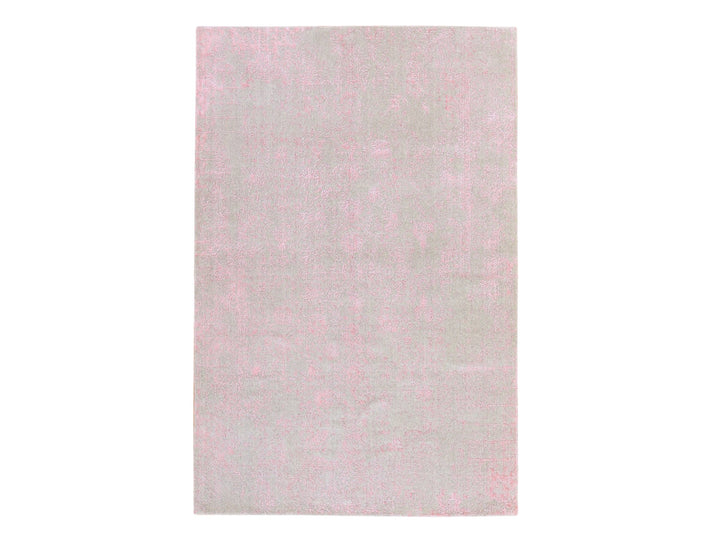 6'0" x 9'0" New Hand Loomed Pink Wool & Silk Rectangle Oriental Rug - MOA10278902