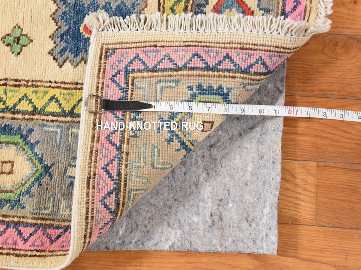 3'1" x 4'9" New Hand Knotted Ivory Wool Rectangle Oriental Rug - MOA10278904