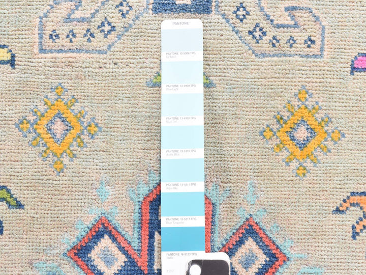 3'4" x 4'9" New Hand Knotted Green Wool Rectangle Oriental Rug - MOA10278905