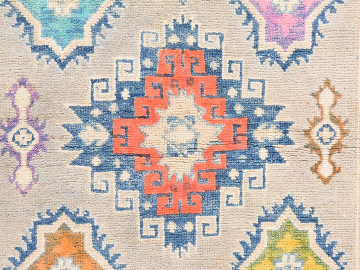 3'1" x 4'10" New Hand Knotted Grey Wool Rectangle Oriental Rug - MOA10278906