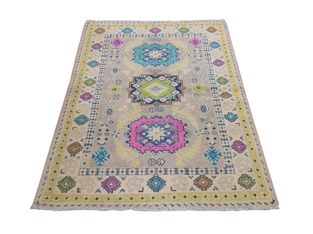 3'3" x 5'0" New Hand Knotted Brown Wool Rectangle Oriental Rug - MOA10278907