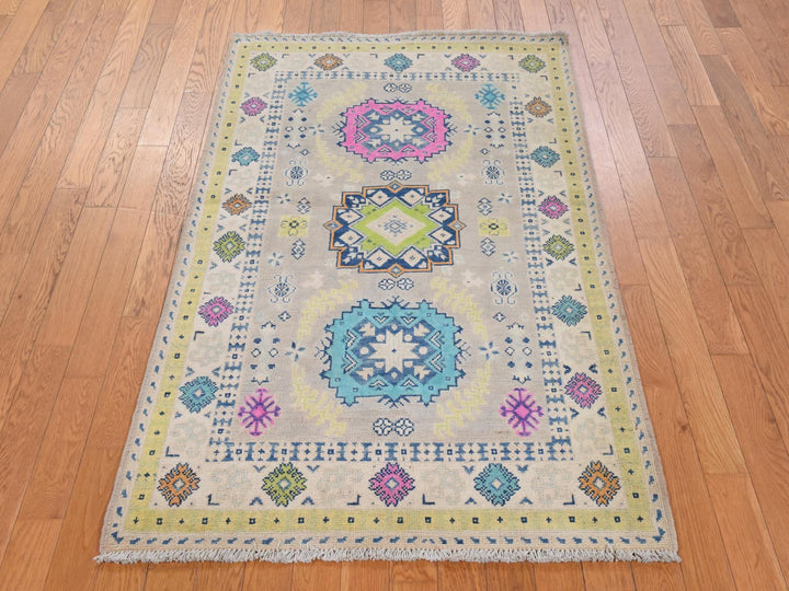 3'3" x 5'0" New Hand Knotted Brown Wool Rectangle Oriental Rug - MOA10278907
