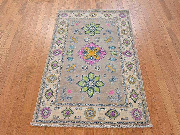 3'5" x 4'10" New Hand Knotted Brown Wool Rectangle Oriental Rug - MOA10278908