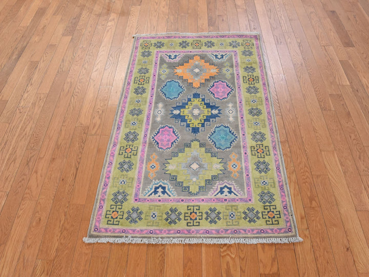 3'2" x 4'9" New Hand Knotted Brown Wool Rectangle Oriental Rug - MOA10278909